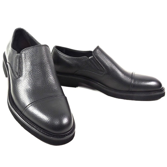 CASADEI 🇮🇹 MEN'S BLACK SOFT LEATHER COMFORT EXTRA LIGHT LOAFERS - Picture 1 of 8